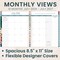 bloom daily planners 2026-2027 Academic Planner, 13 Month Soft Cover Monthly & Weekly, 8.5" x 11", Stickers Included, Blooming Wildly